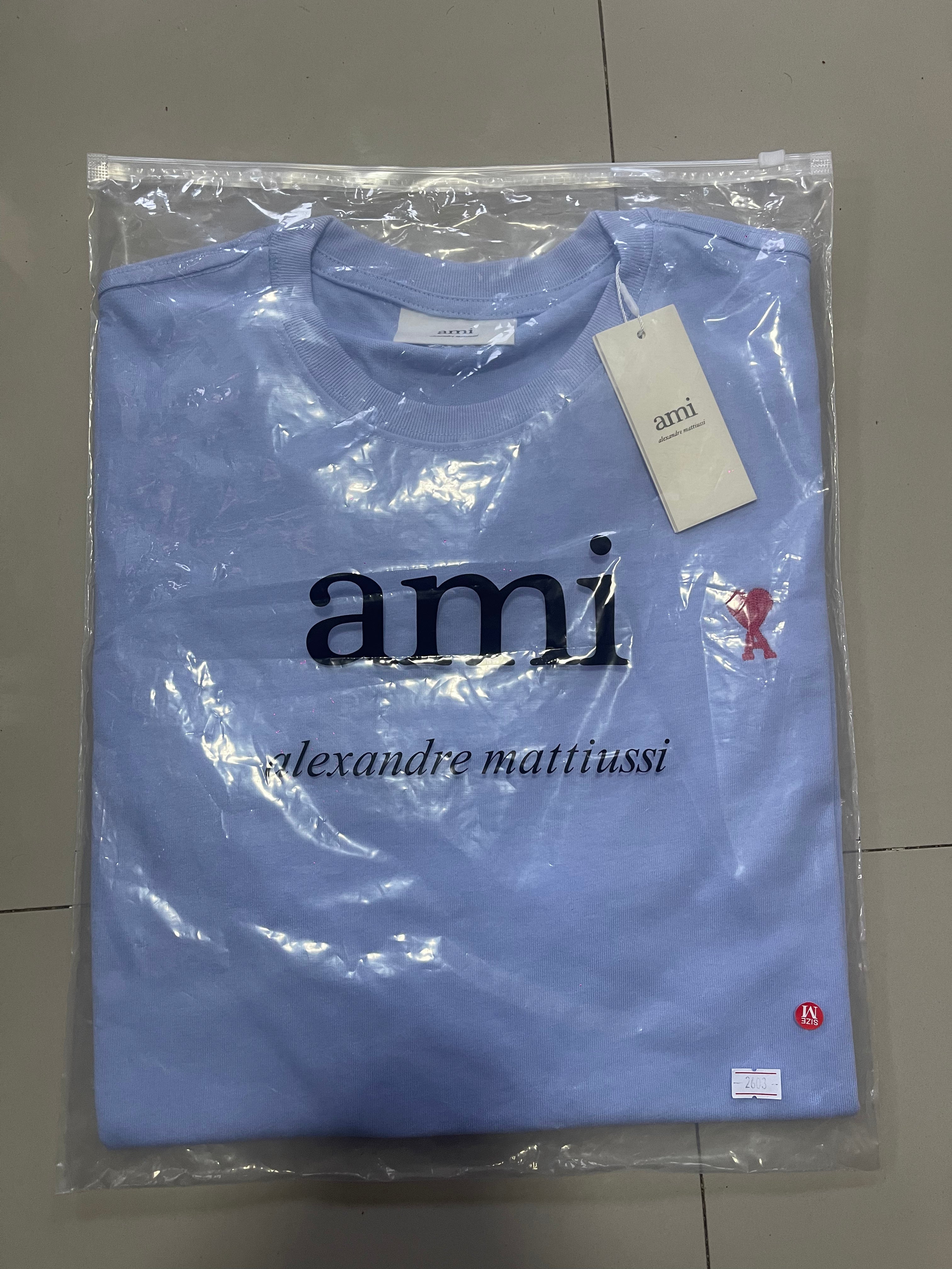 AMI small logo t-shirt sky blue