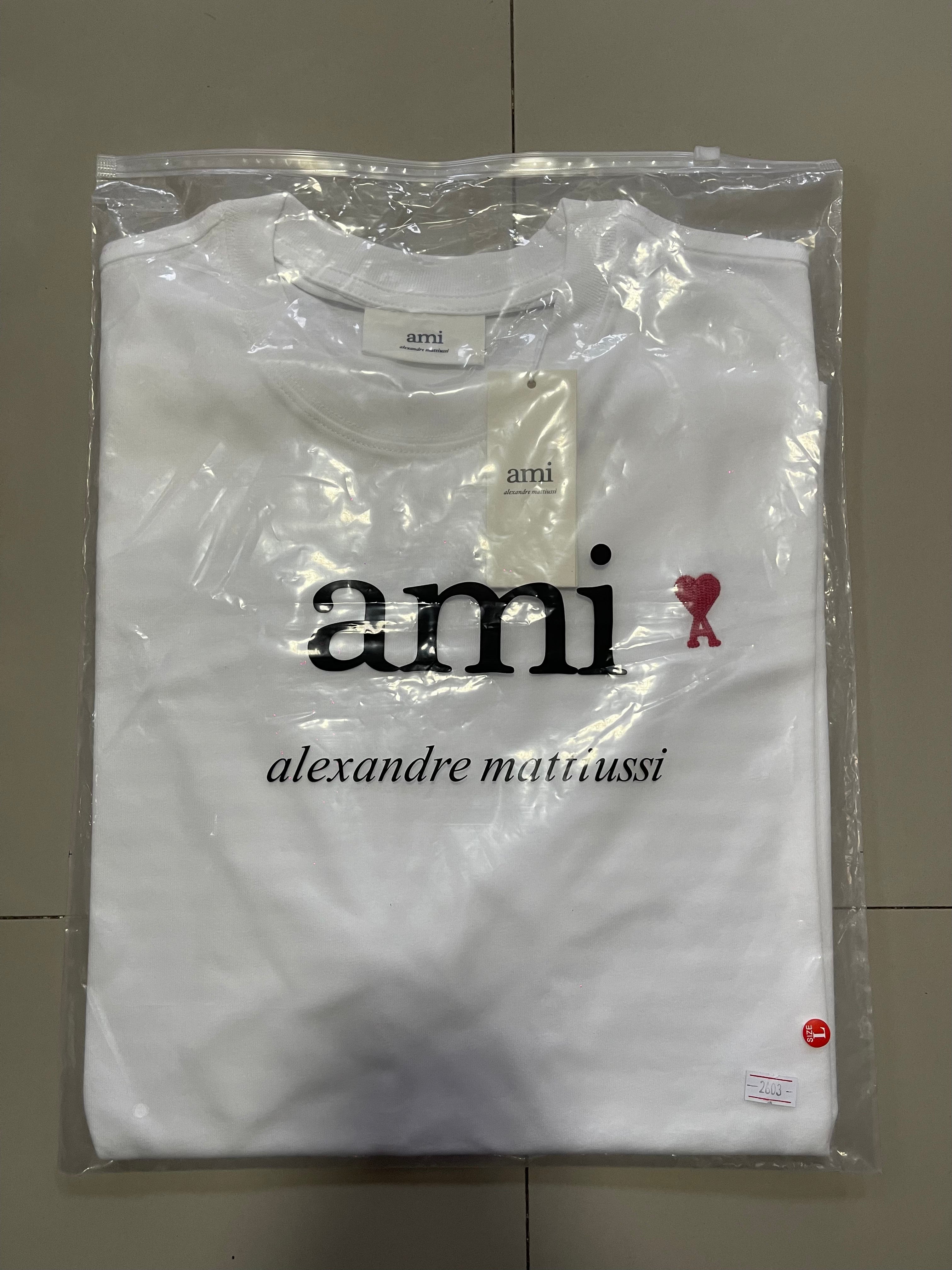 AMI small logo tee white