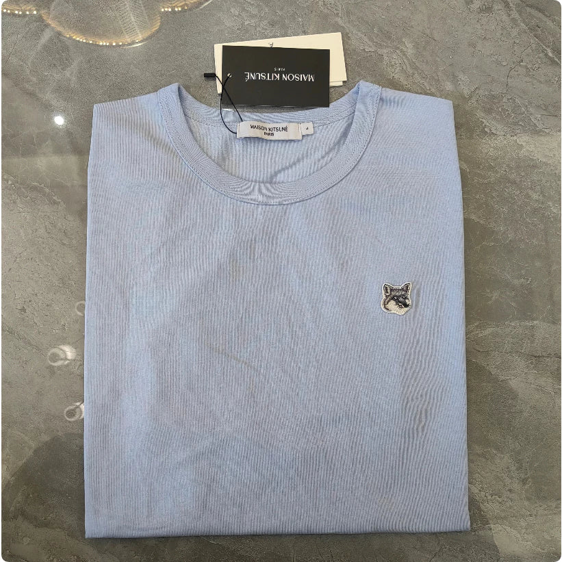 Maison Kitsune single gray logo T-shirt