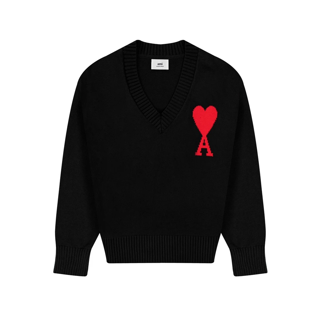 Ami De Coeur big logo knitted v-neck Sweater