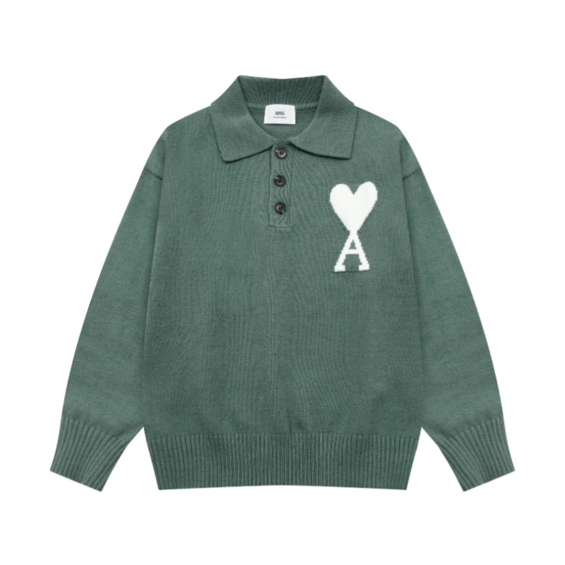 Ami De Coeur big logo buttoned Sweater