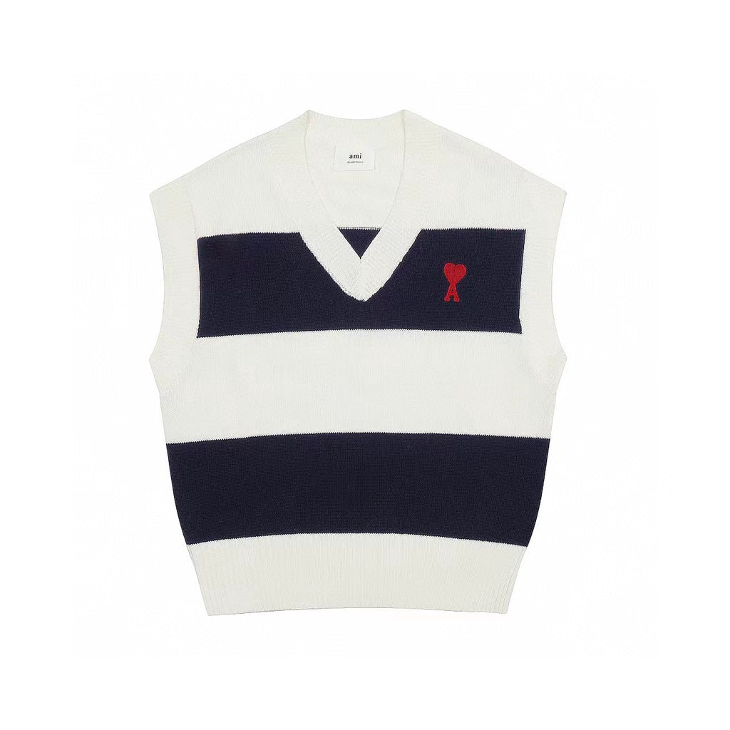 Ami De Coeur knitted stripes Vest