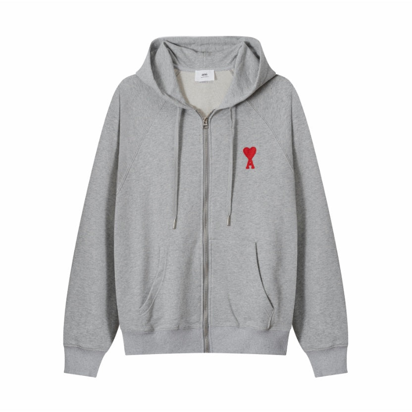 Ami De Coeur mid logo zipped hoodie