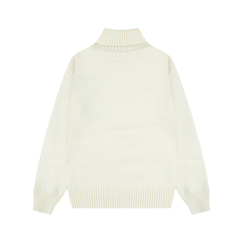 Ami De Coeur big logo white turtle neck Sweater