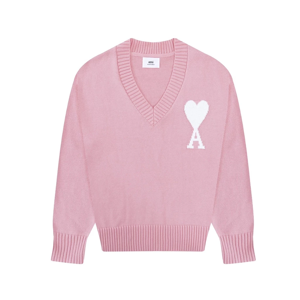 Ami De Coeur big logo knitted v-neck Sweater