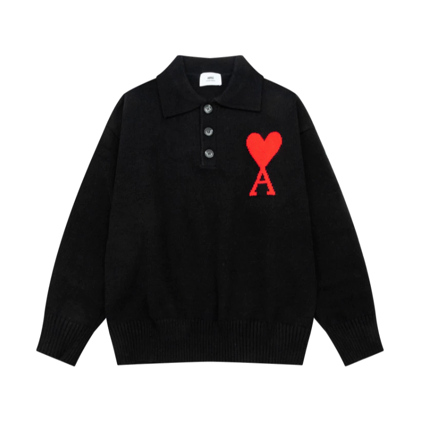 Ami De Coeur big logo buttoned Sweater