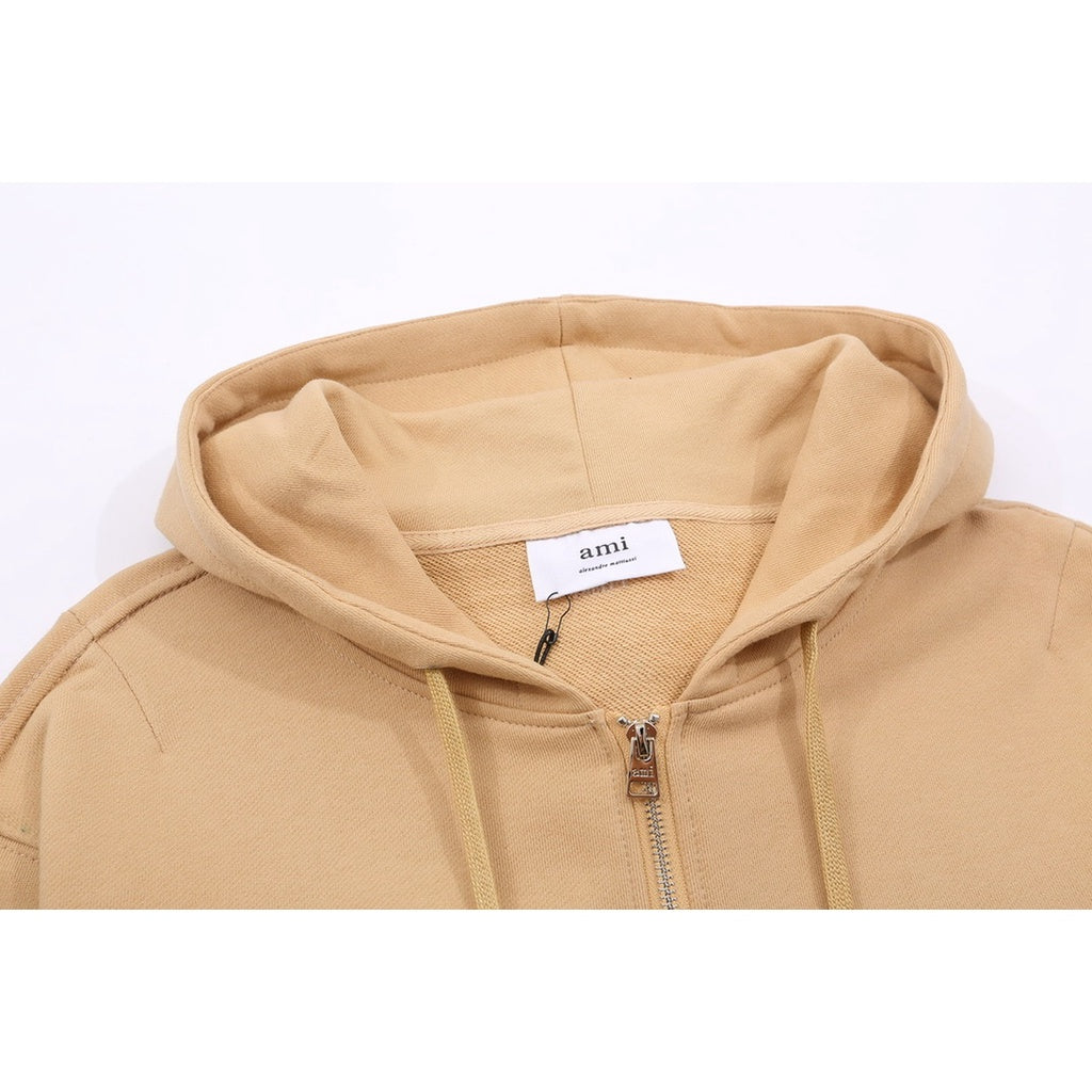 Ami De Coeur small logo zipped hoodie