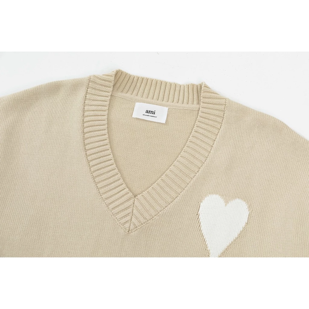 Ami De Coeur big logo knitted v-neck Sweater