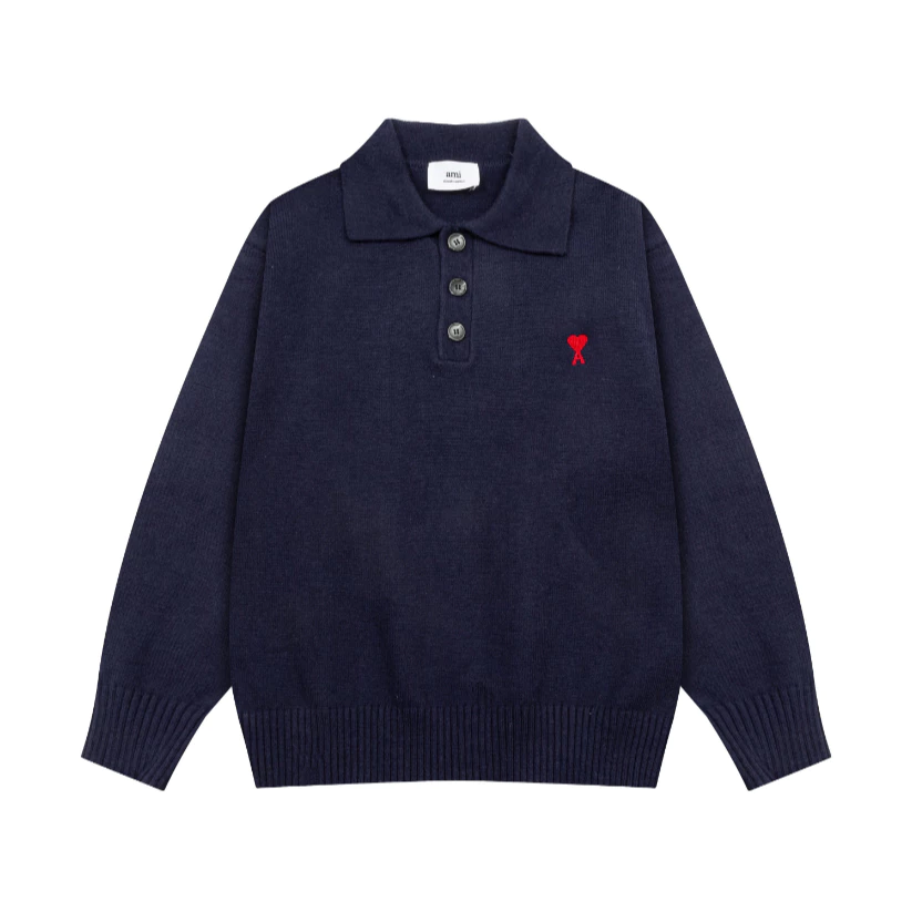 Ami De Coeur small logo buttoned Sweater