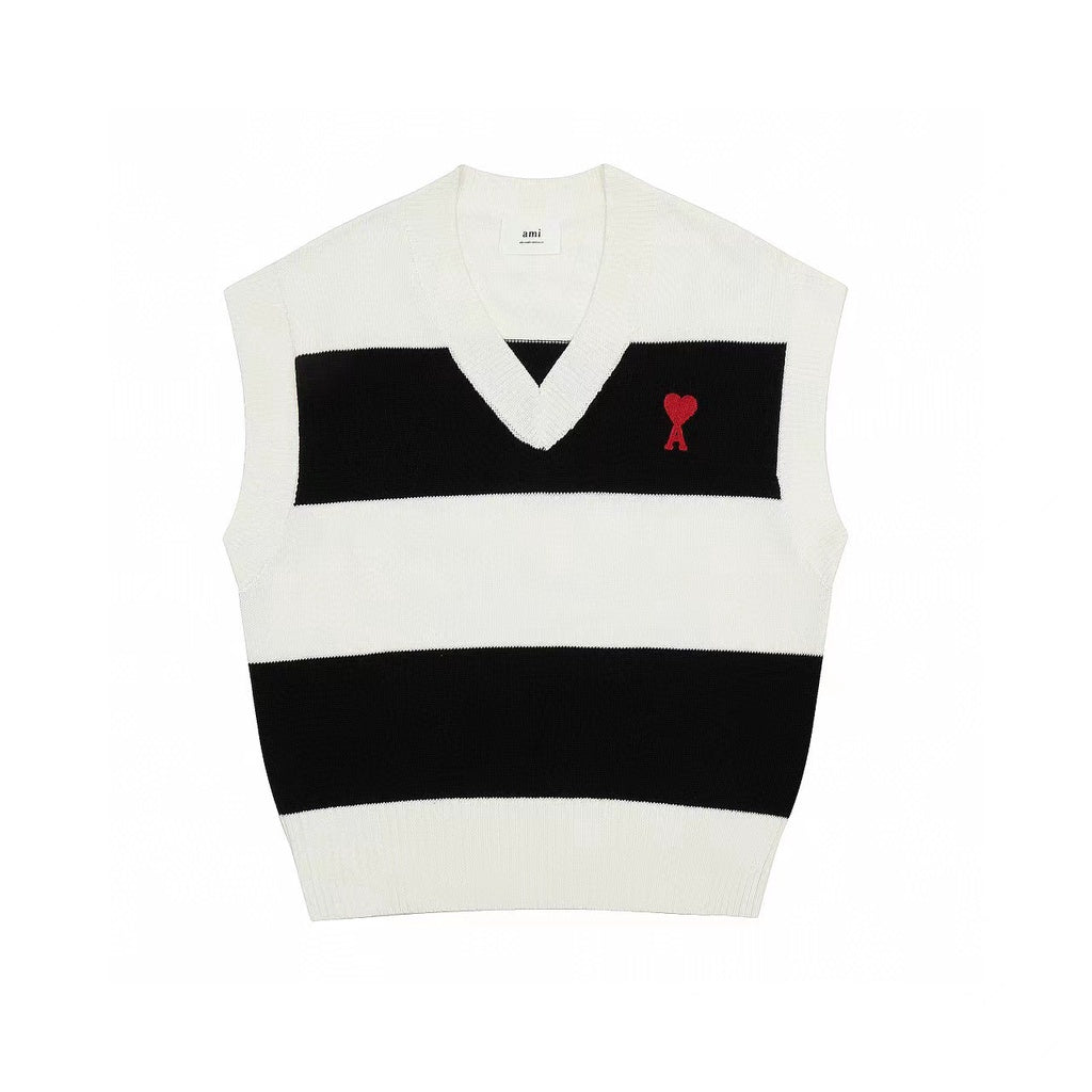Ami De Coeur knitted stripes Vest