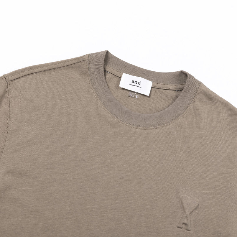 Ami De Coeur small logo T-shirt earth tones