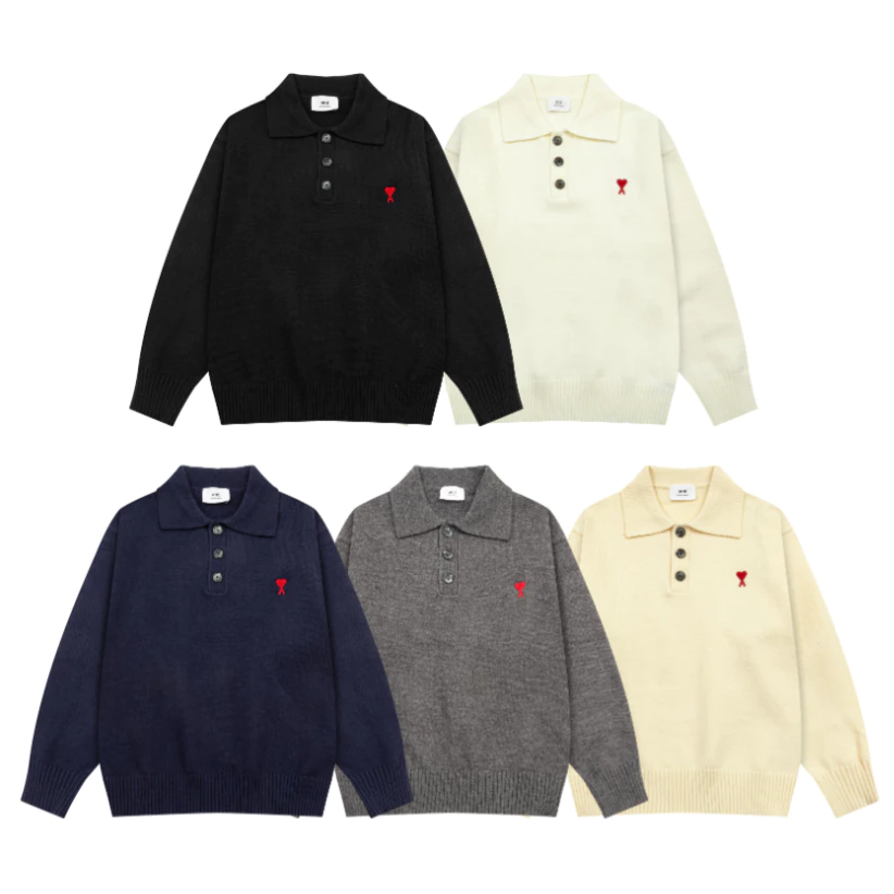 Ami De Coeur small logo buttoned Sweater
