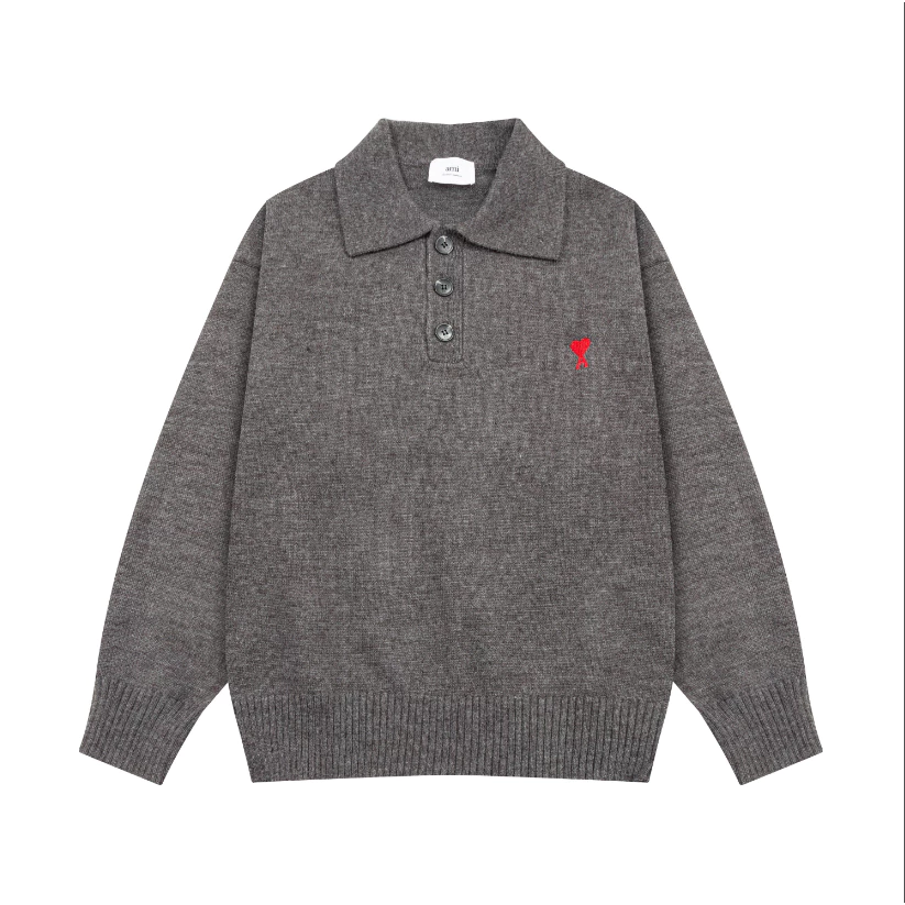 Ami De Coeur small logo buttoned Sweater