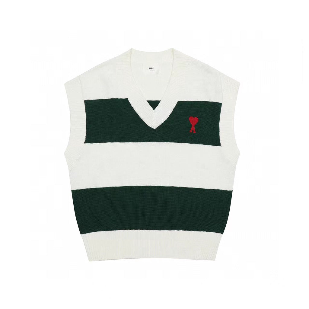 Ami De Coeur knitted stripes Vest