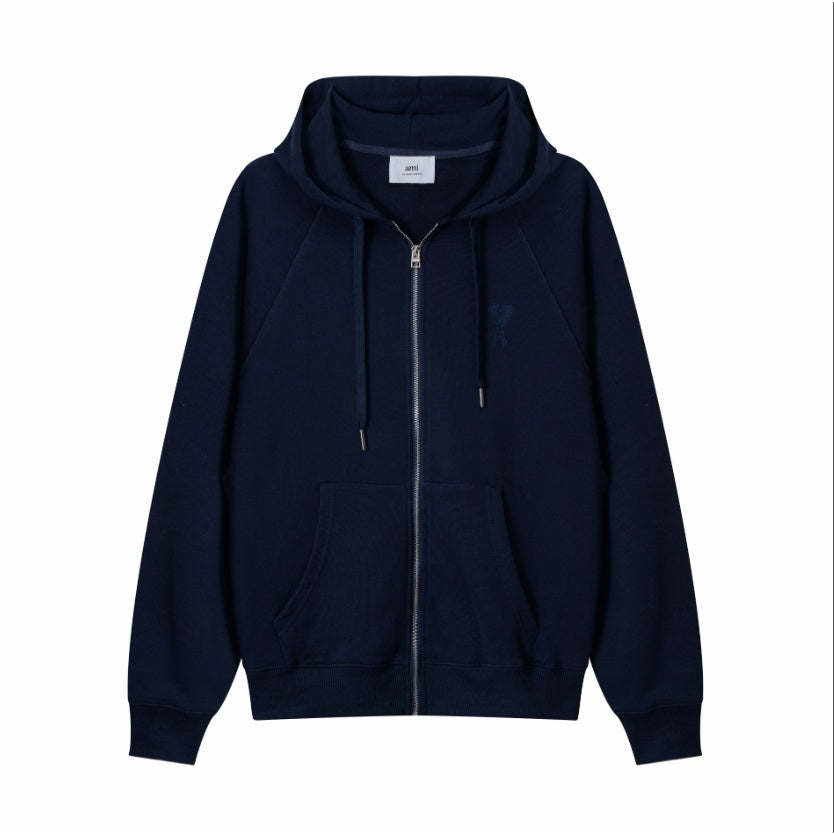 Ami De Coeur mid logo zipped hoodie