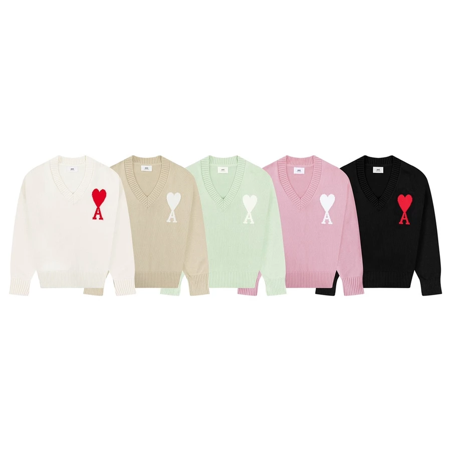 Ami De Coeur big logo knitted v-neck Sweater