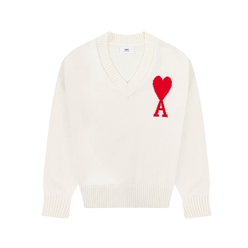 Ami De Coeur big logo knitted v-neck Sweater