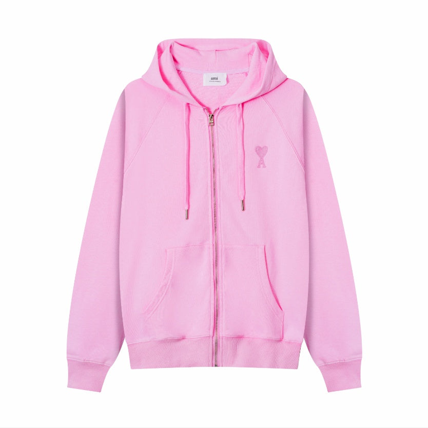Ami De Coeur mid logo zipped hoodie