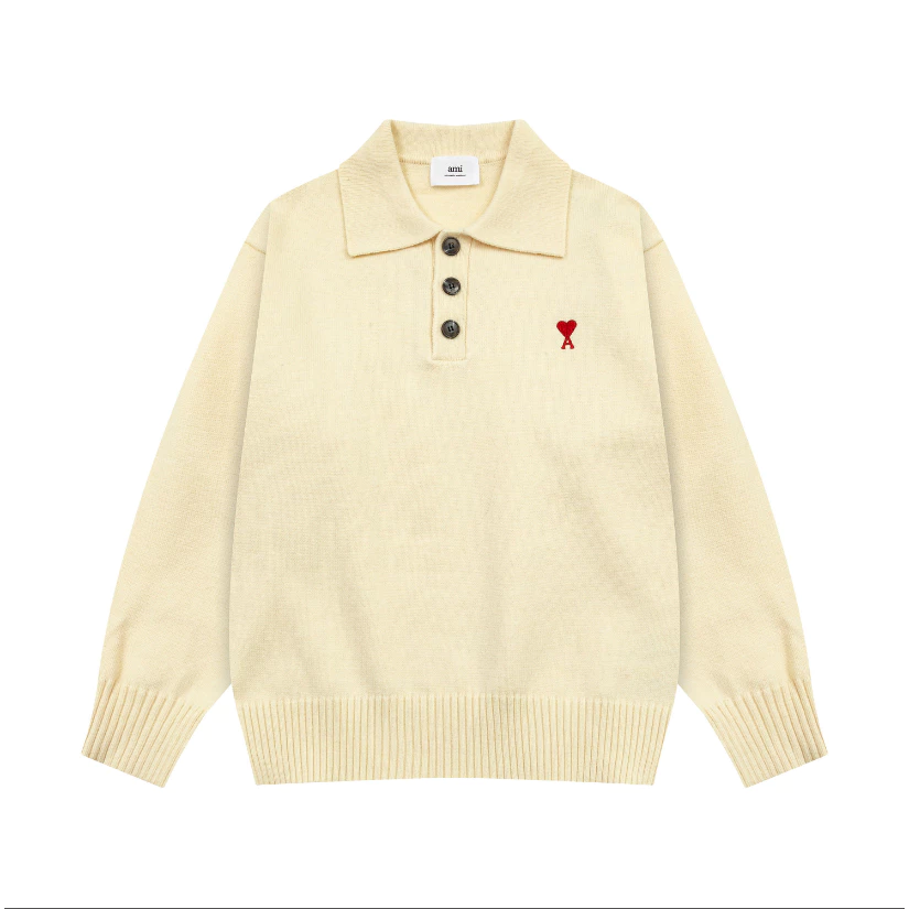Ami De Coeur small logo buttoned Sweater