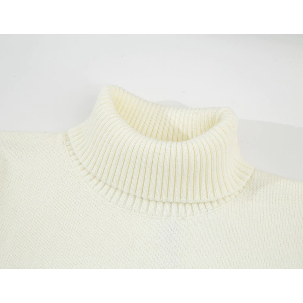 Ami De Coeur big logo white turtle neck Sweater