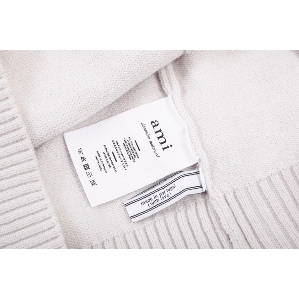 Ami De Coeur small logo turtle neck light Sweater
