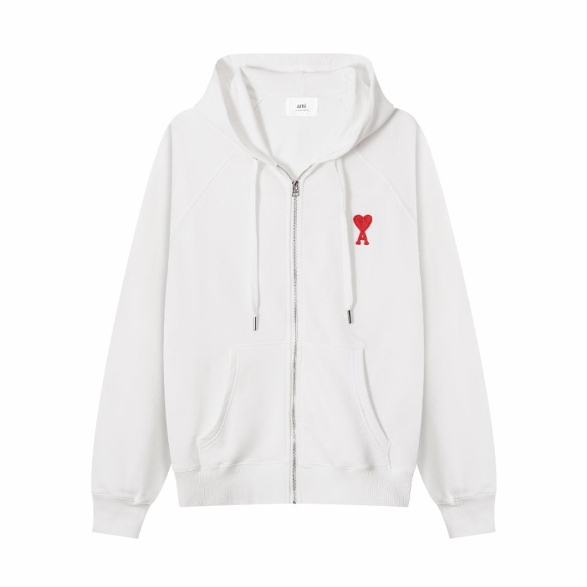 Ami De Coeur mid logo zipped hoodie