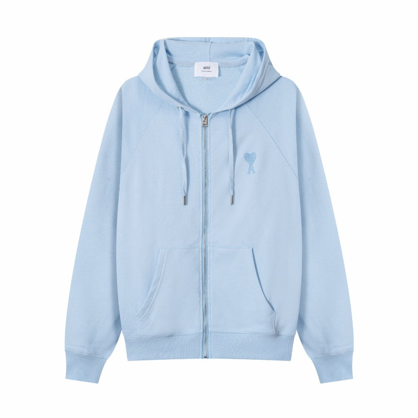 Ami De Coeur mid logo zipped hoodie
