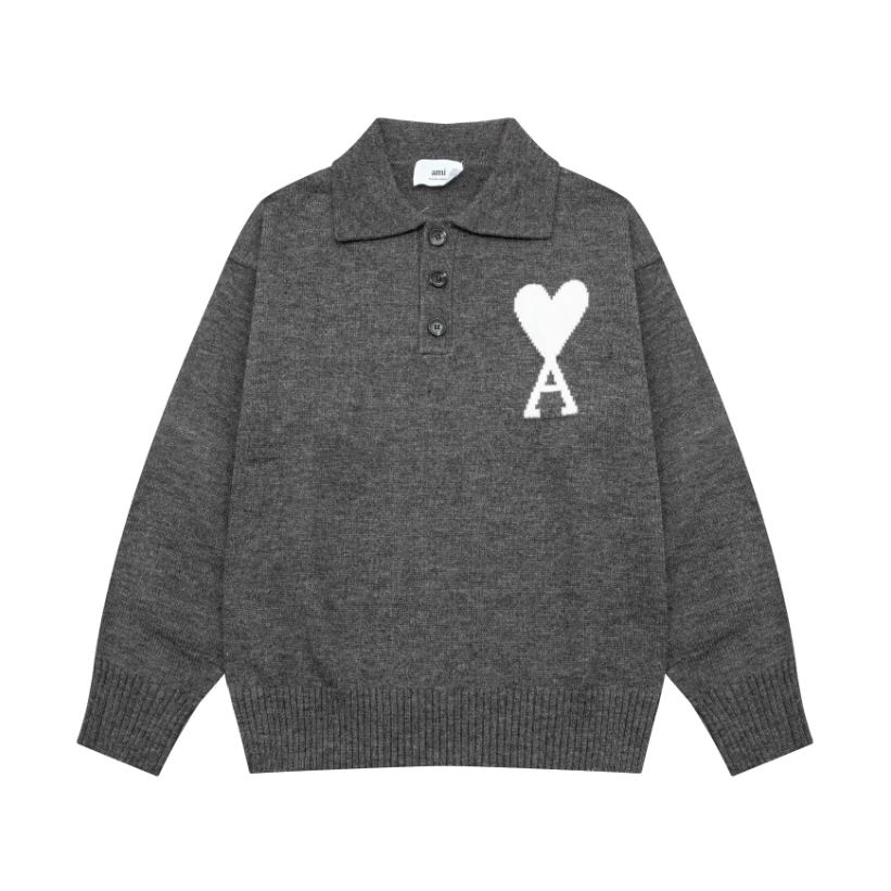 Ami De Coeur big logo buttoned Sweater