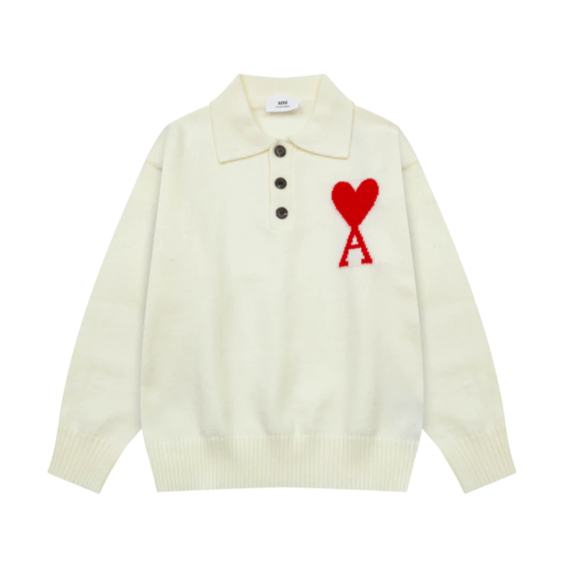 Ami De Coeur big logo buttoned Sweater