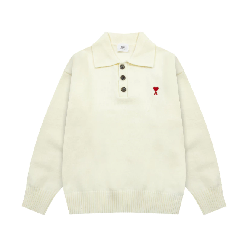 Ami De Coeur small logo buttoned Sweater