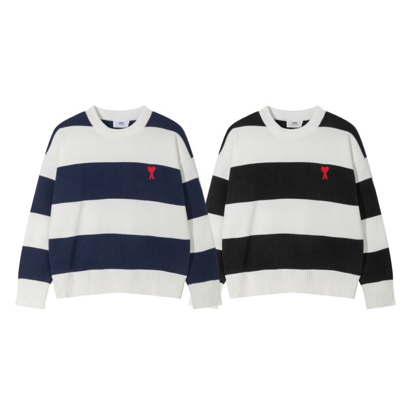 Ami De Coeur big logo stripes Sweater