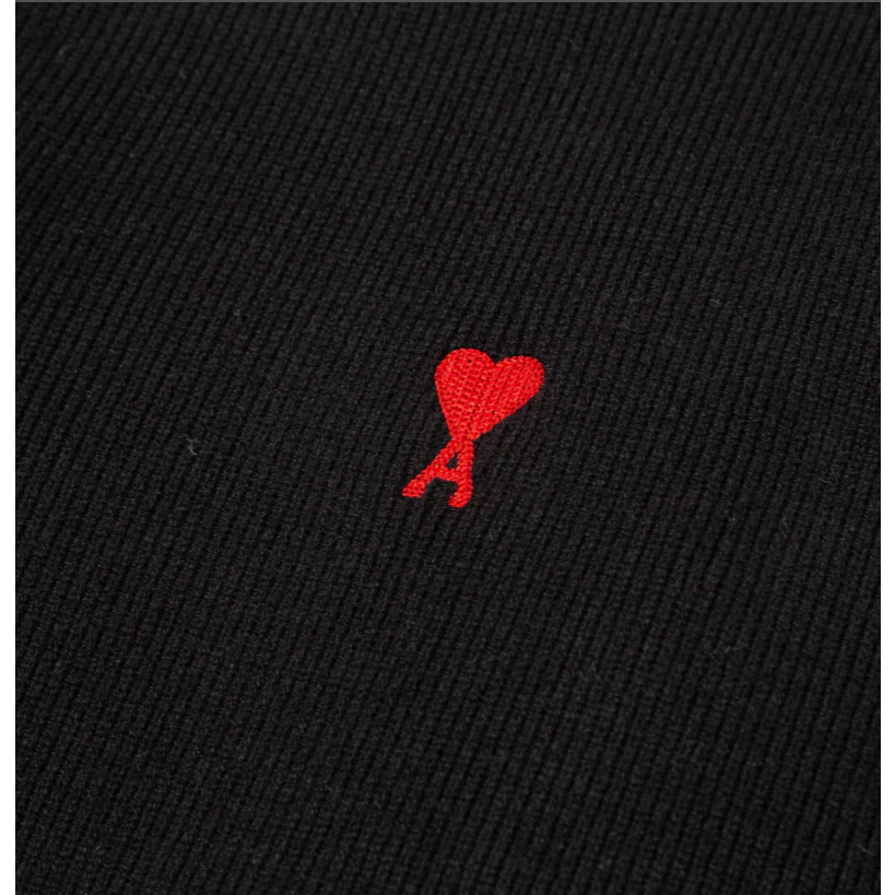 Ami De Coeur small logo knitted collared Sweater
