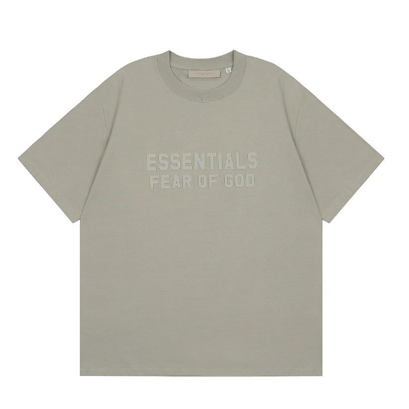 Fear of God Essentials middle logo ash