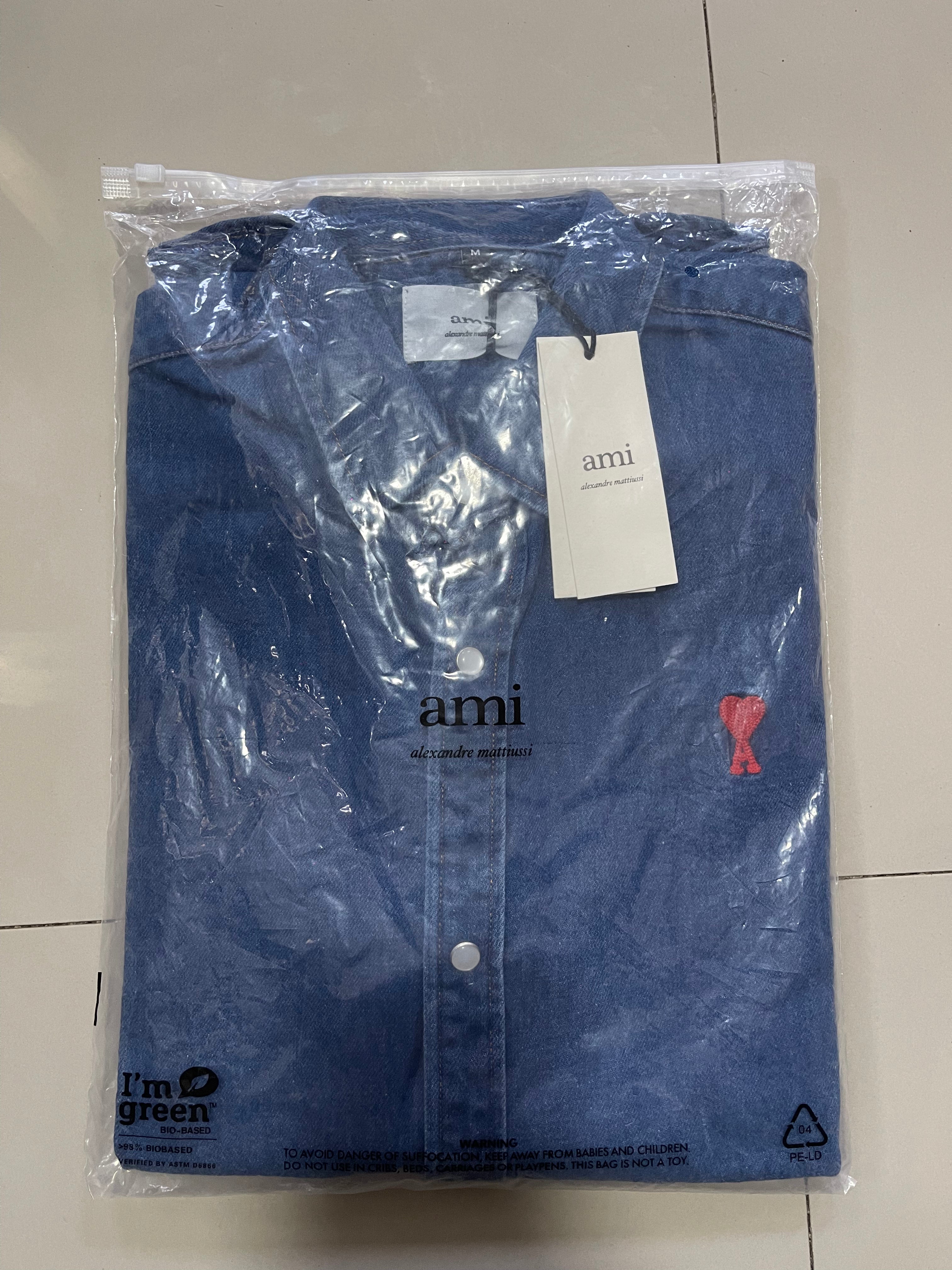 AMI small logo denim long sleeves