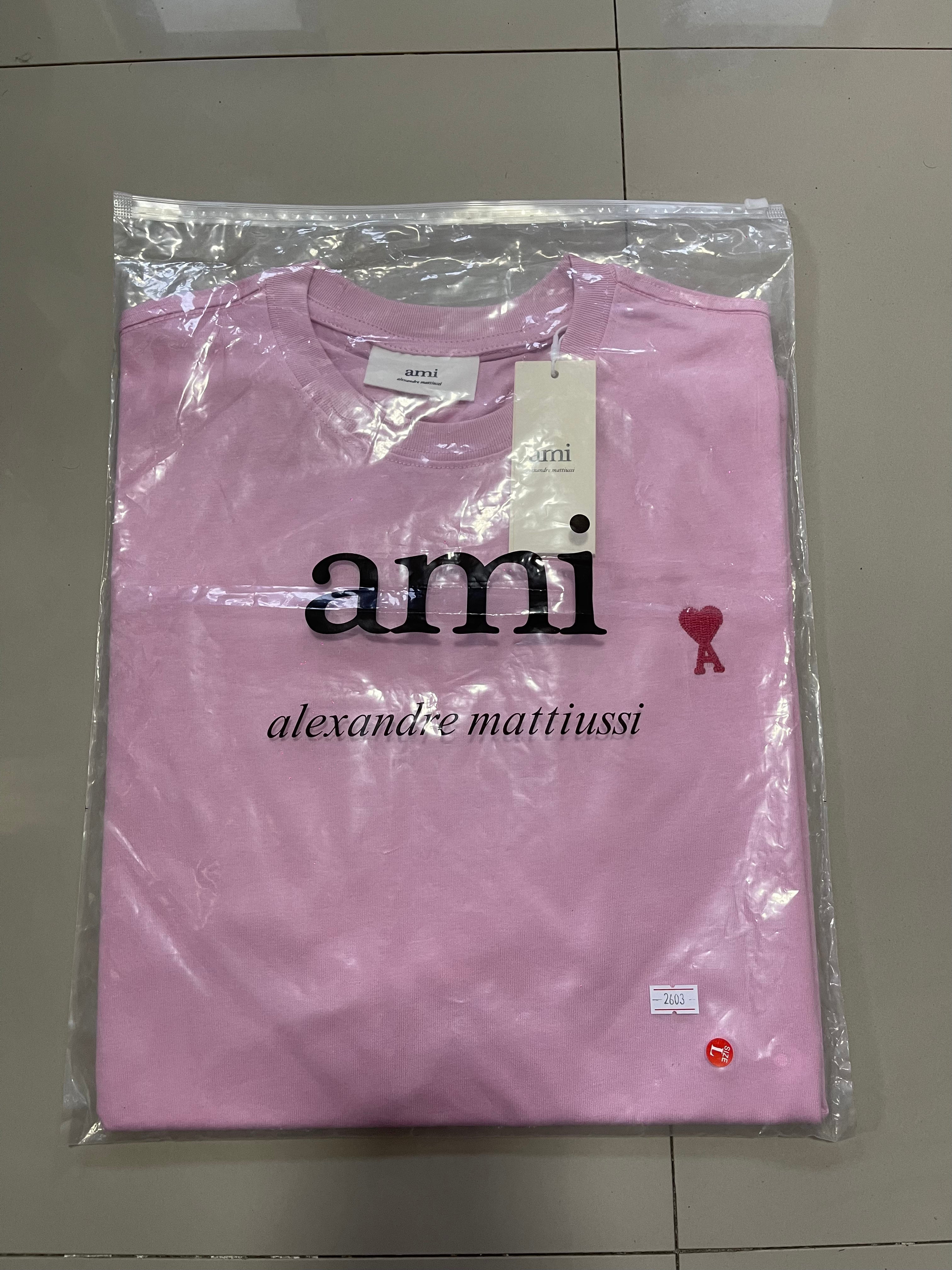 AMI small logo tee pink