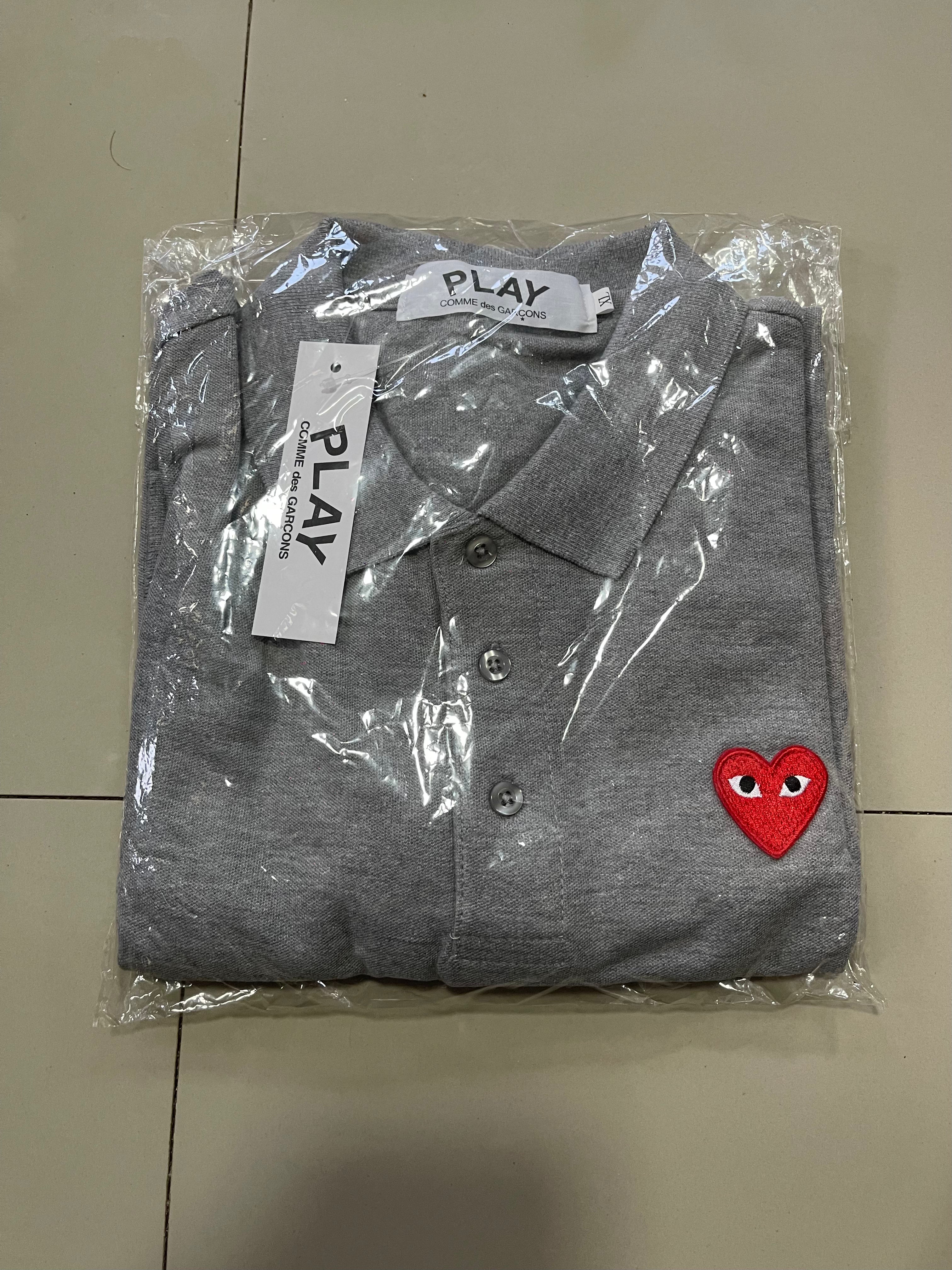 CDG polo shirt gray