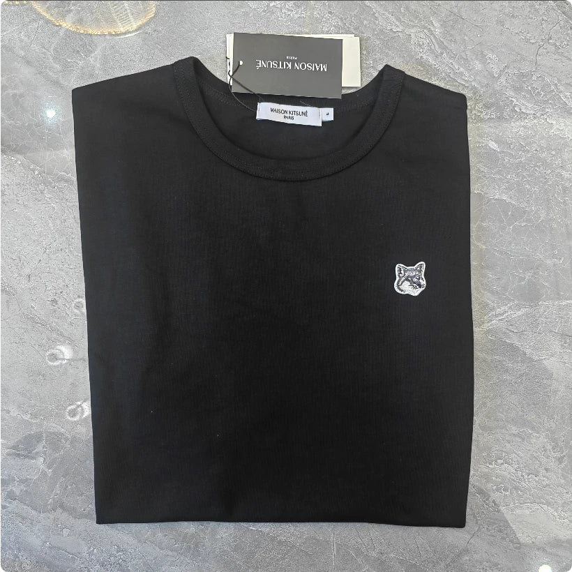 Maison Kitsune single gray logo T-shirt
