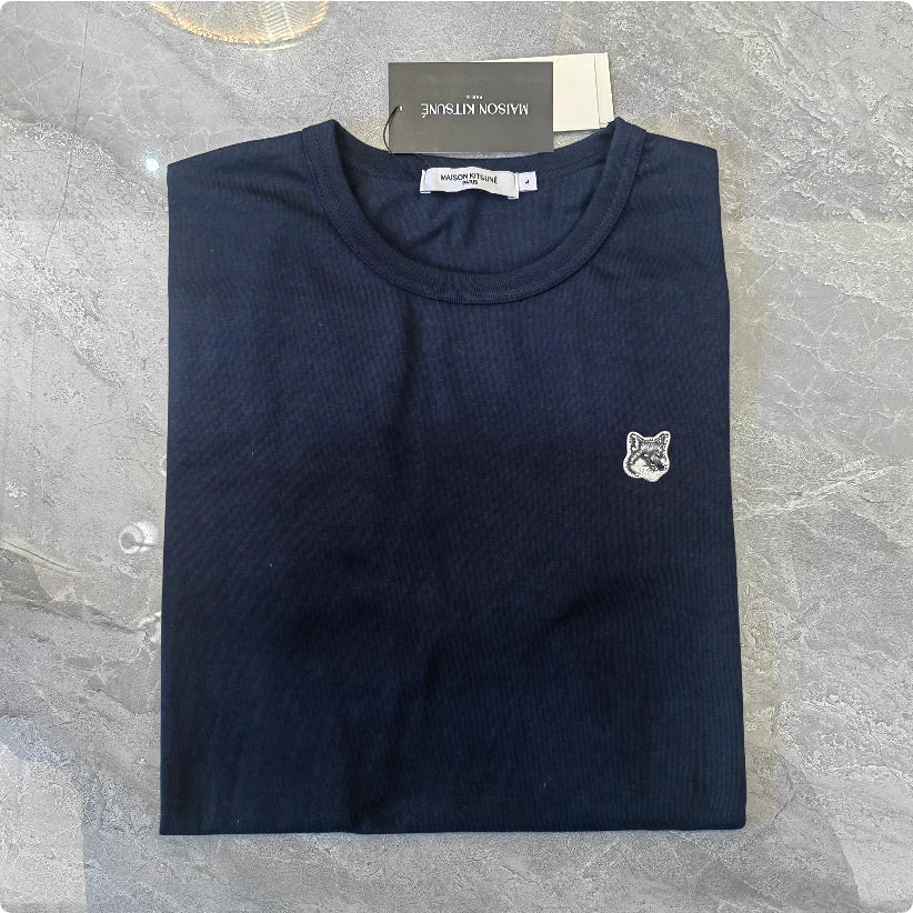 Maison Kitsune single gray logo T-shirt