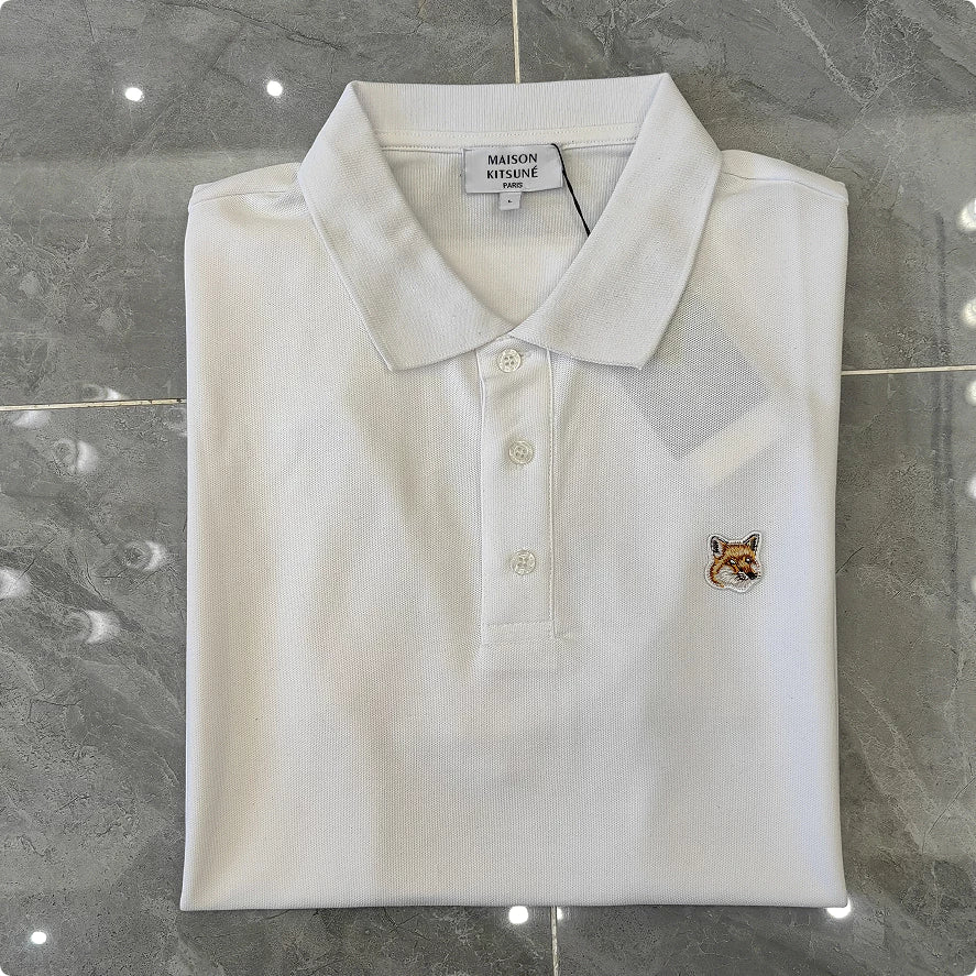 Maison Kitsune single fox logo Polo Shirt
