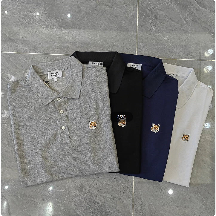 Maison Kitsune single fox logo Polo Shirt