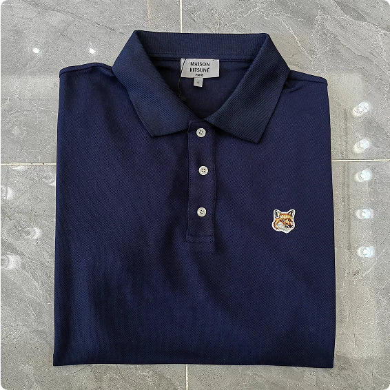 Maison Kitsune single fox logo Polo Shirt