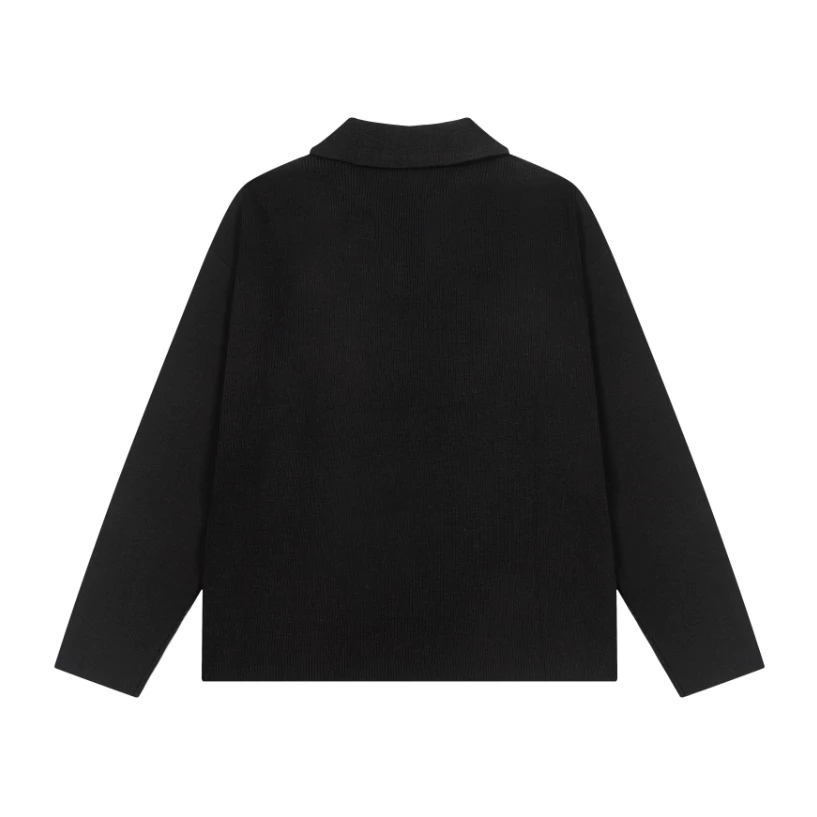 Ami De Coeur small logo knitted collared Sweater