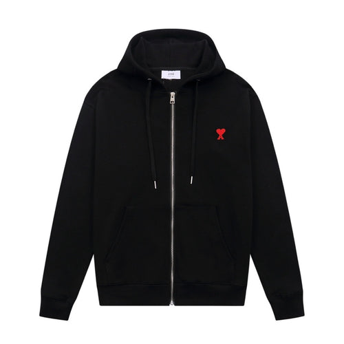 Ami De Coeur small logo zipped hoodie