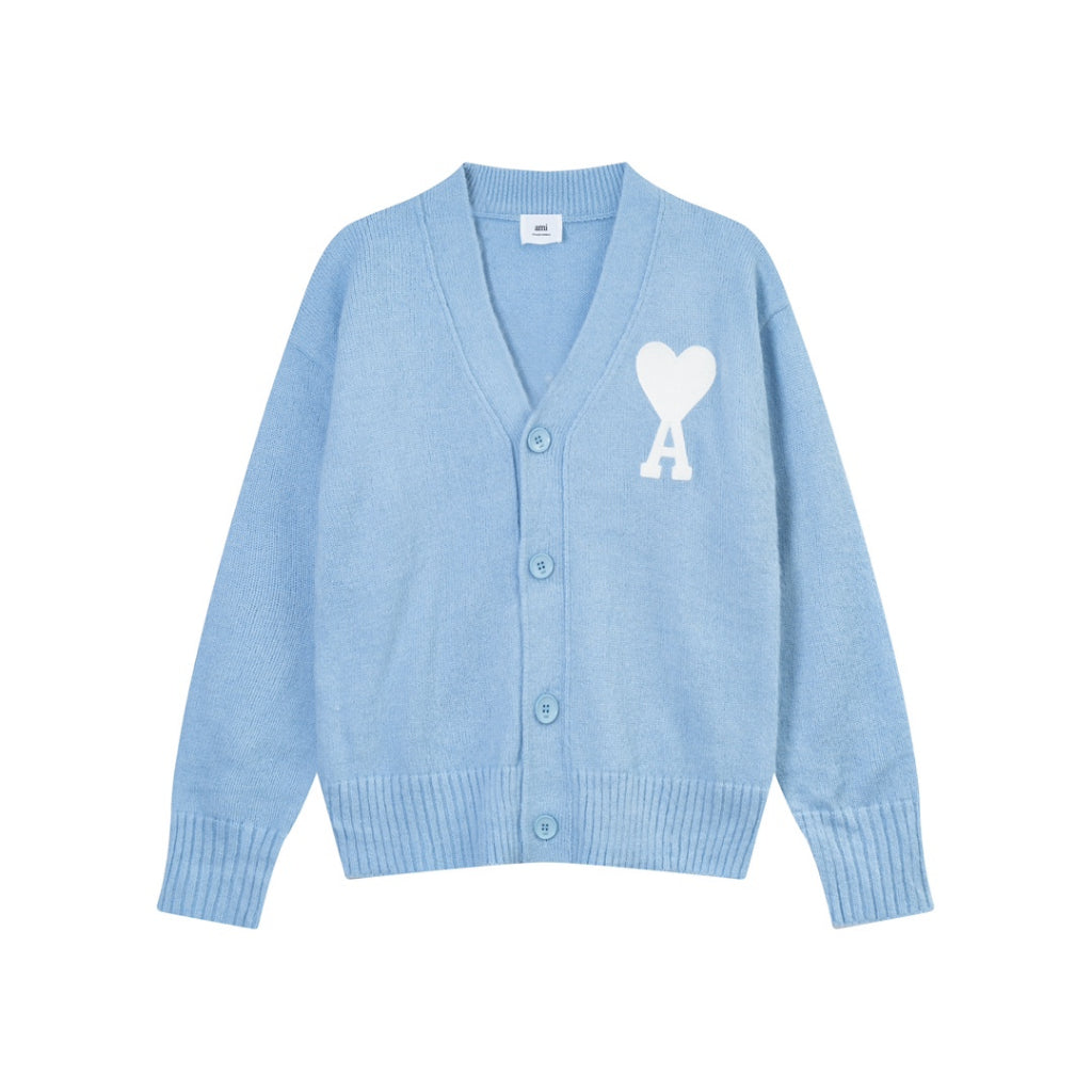 Ami De Coeur small white logo Knitted Cardigan