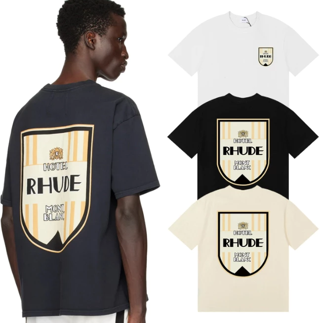 RHUDE Grand Pix Middle Logo tee