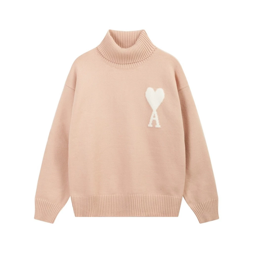 Ami De Coeur small logo turtle neck light Sweater