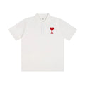 AMI medium logo polo shirt white