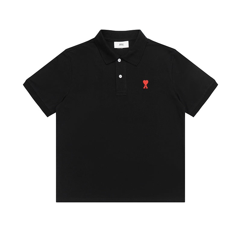 AMI small logo polo shirt Black