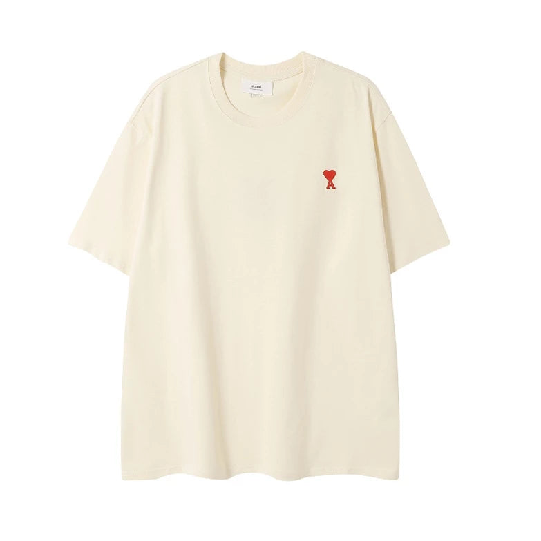 AMI small logo tee cream