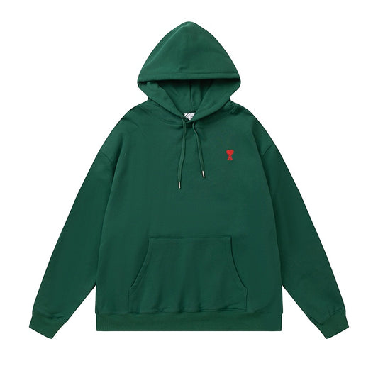 AMI small logo hoodie green